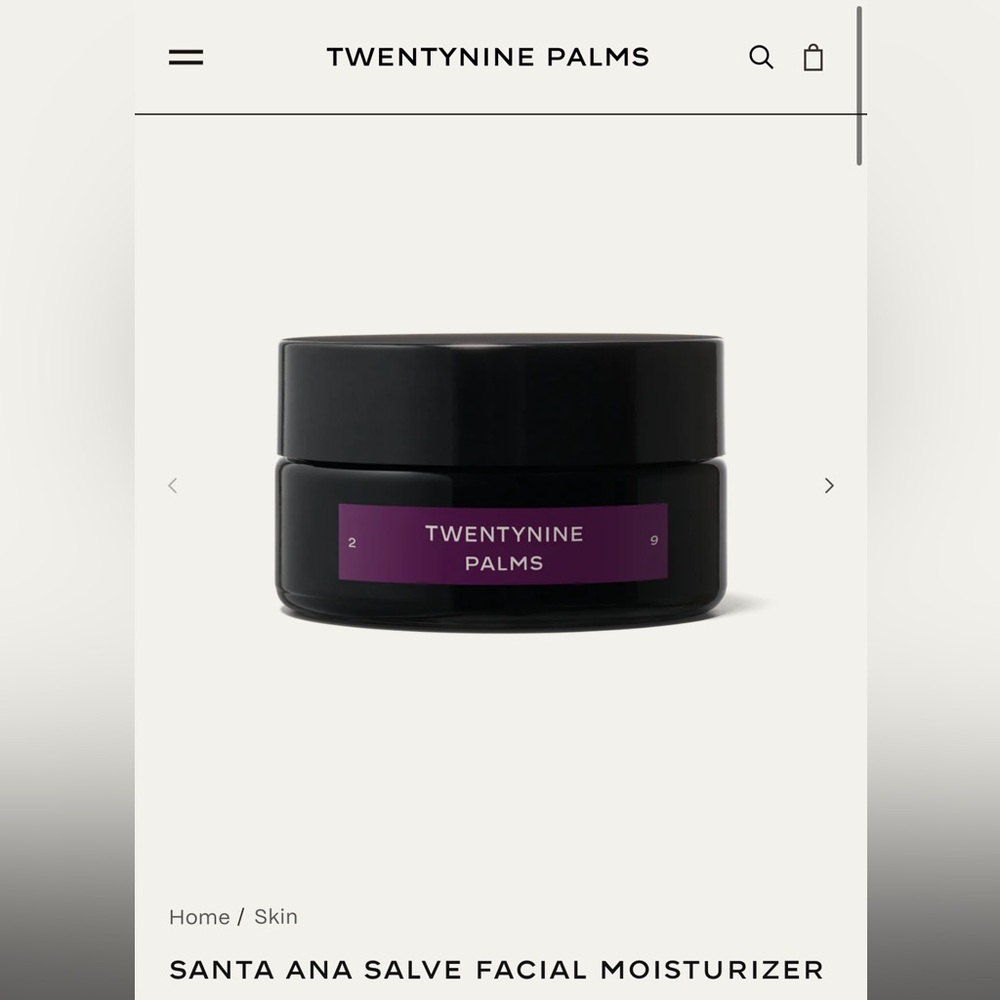 Twentynine Palms Santa Ana Salve Facial Moisturizer